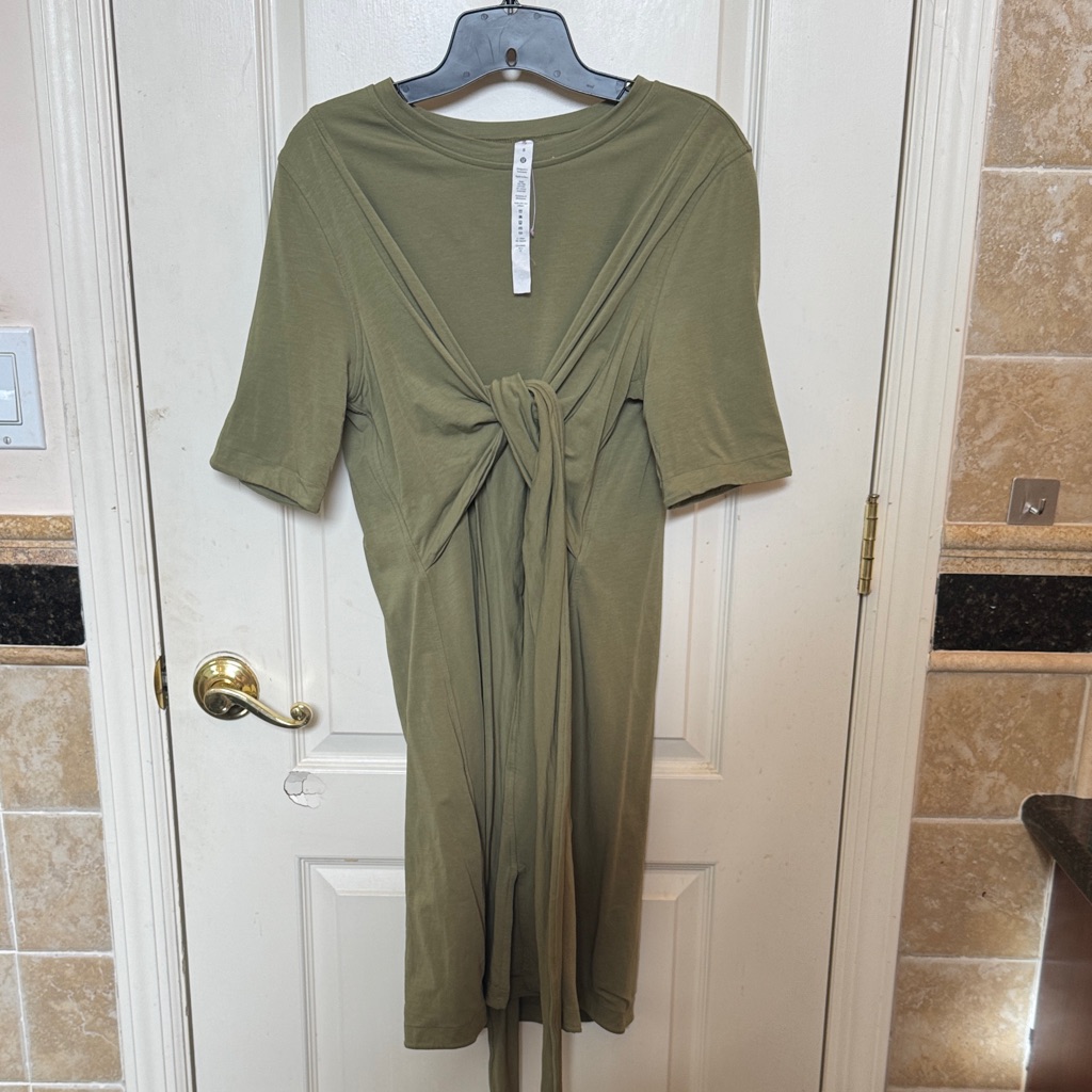 Lululemon Pima Cotton Athletica Sage Green Midi Dress 8